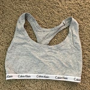 Calvin Klein grey sports bra